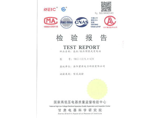 新安高低压电器检验报告